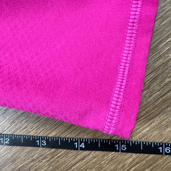 ATHLETA Electric Fuchsia Dobby Action Crop Legging Sz M Pull-On Athletic - Picture 3 of 14